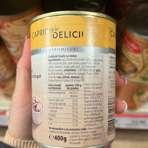 Ciorba de fasole cu ciolan - Capricii si delicii - 400g