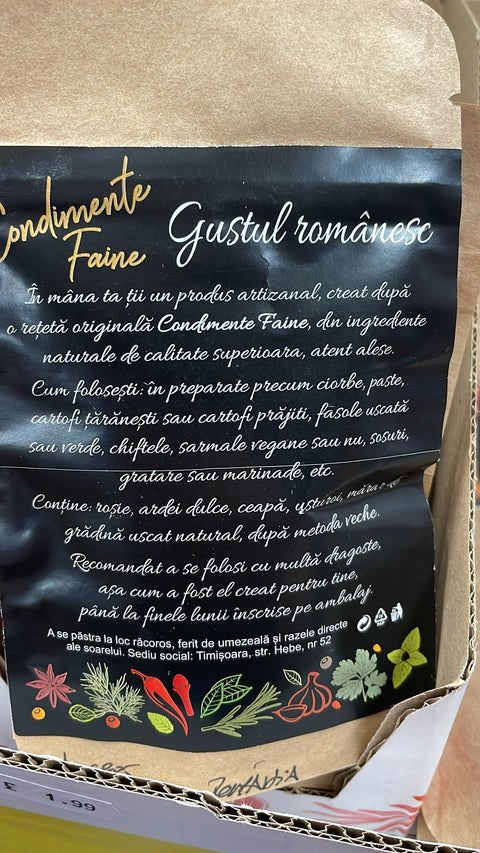 Romanian taste without salt - Fine spices - 30g