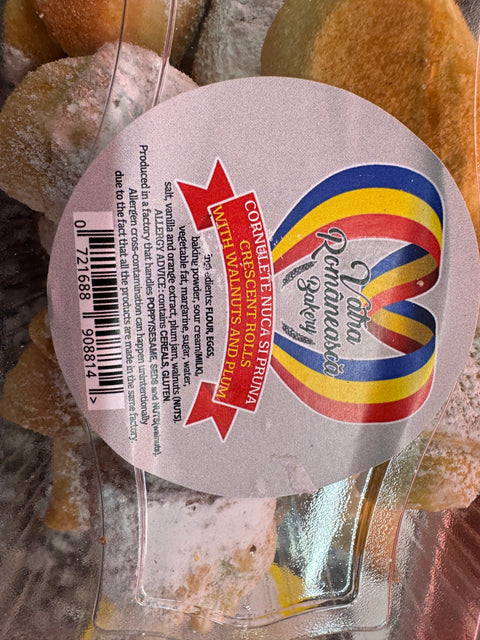 Cornulete cu gem de prune si nuca - 300g