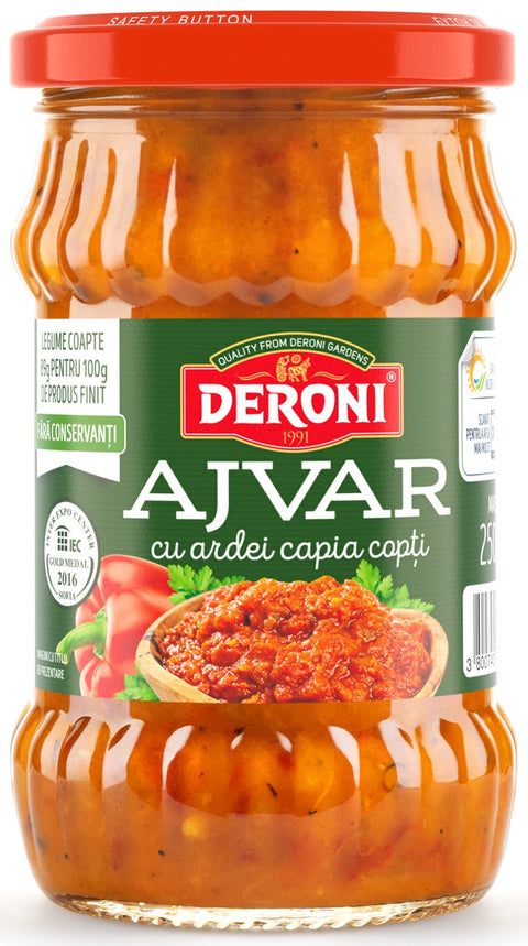 Ajvar cu ardei capia copți - Deroni - 250g