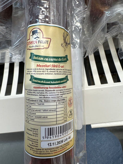 Salam cu carne de cerb - Szekely Falat - 250g