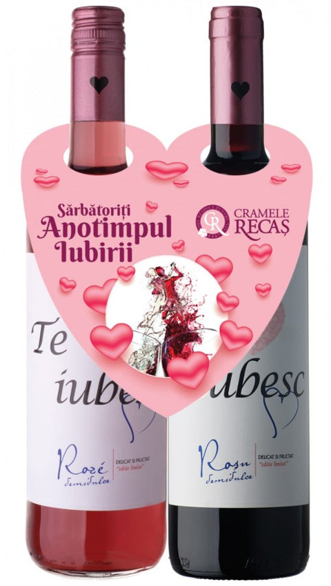 Vin roze demidulce Te Iubesc - Recaș - 0.75l