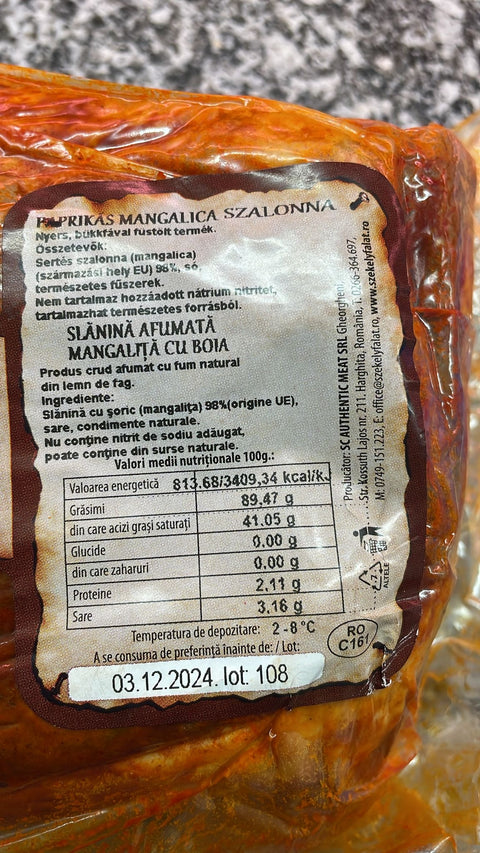 Mangalitsa bacon with paprika - Szekely Falat - 500g