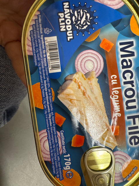 Macrou file cu legume - Navodul Plin - 180g