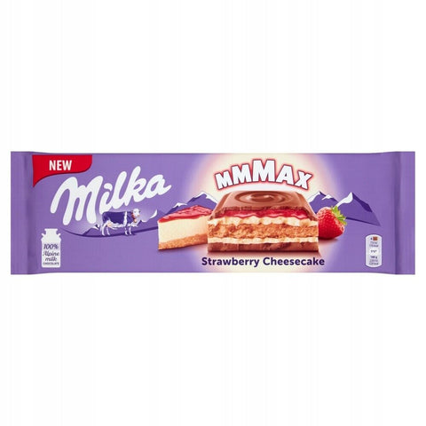 Ciocolată cu cheesecake de căpșuni- Milka - 300g