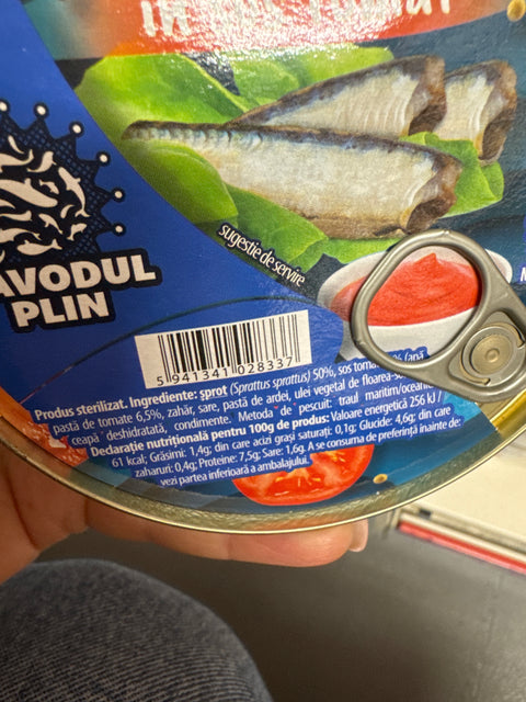 Sprot in sos tomat- Navodul Plin - 160g