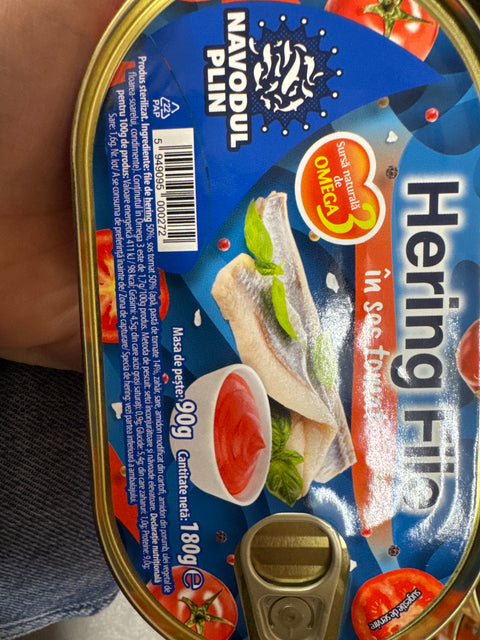 Hering file in sos tomat - Navodul Plin - 180g