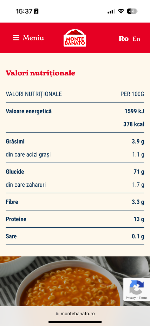 Paste litere cu 6 ouă - Monte Banato - 200g