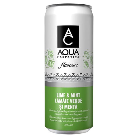 Mineral water with lime and mint flavor - Aqua Carpatica - 330ml