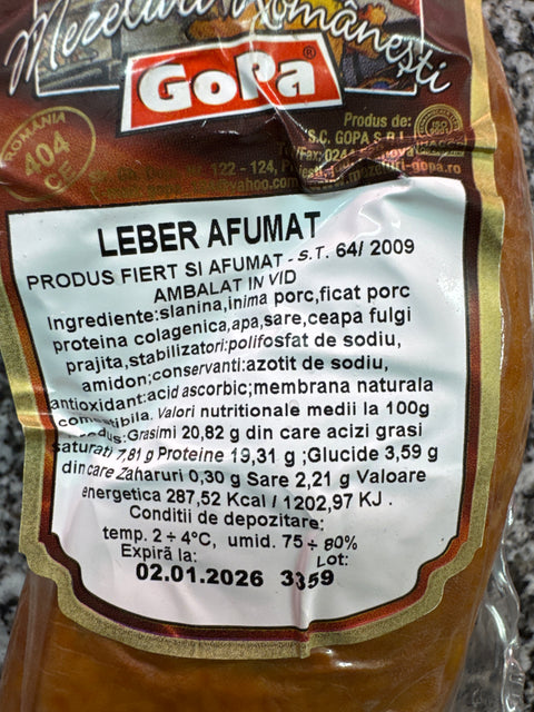 Leber afumat - Gopa