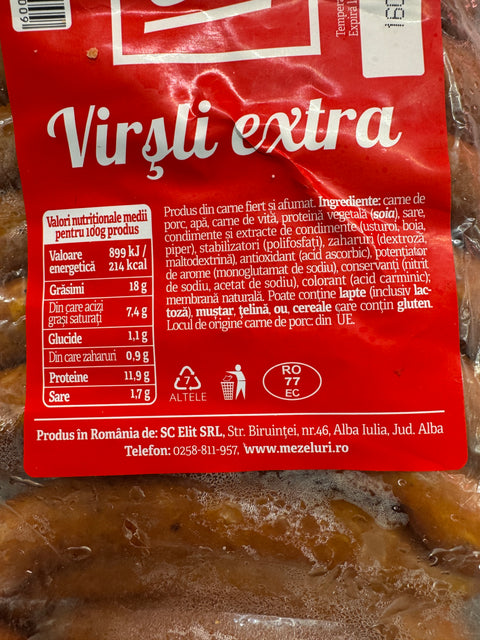 Carnati virsli - Elit - 500g