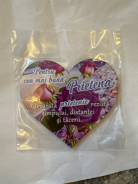 Magnet inimă – „Pentru cea mai bună Prietenă”