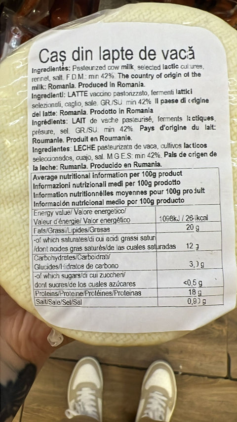 Cas proaspăt din lapte de vacă - Pachet de acasă  - 850g