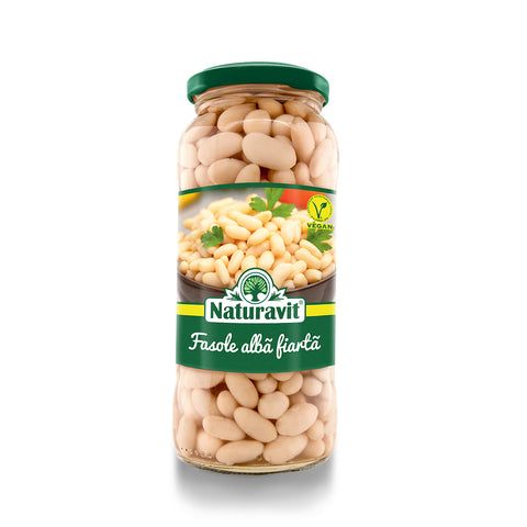 Fasole albă fiartă - Naturavit - 570g