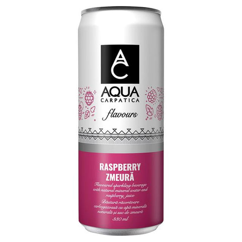 Mineral water with raspberry flavor - Aqua Carpatica - 330ml