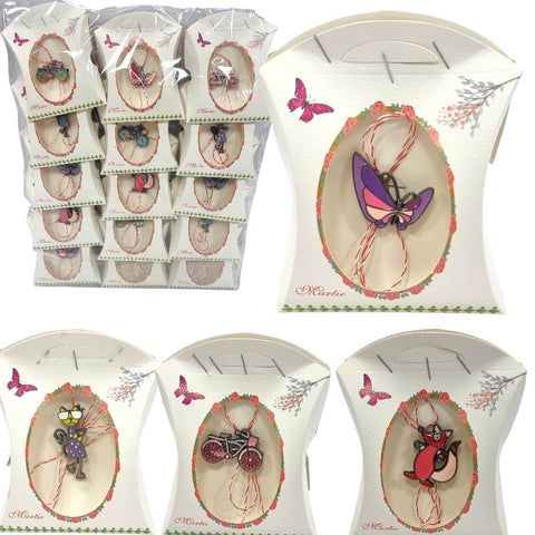 Martisor în cutie - 2 bucati (model asortat)