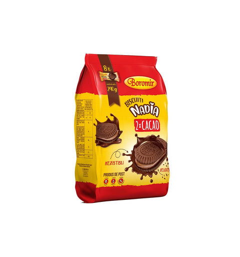 Biscuiti cacao cu crema de cacao - Boromir - 240g