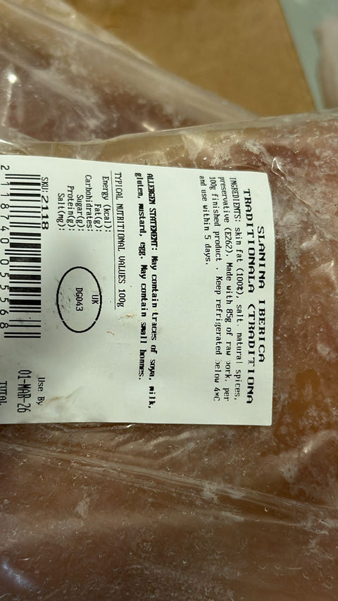 Slanina Iberica fiarta cu usturoi - Haiducii - 500g