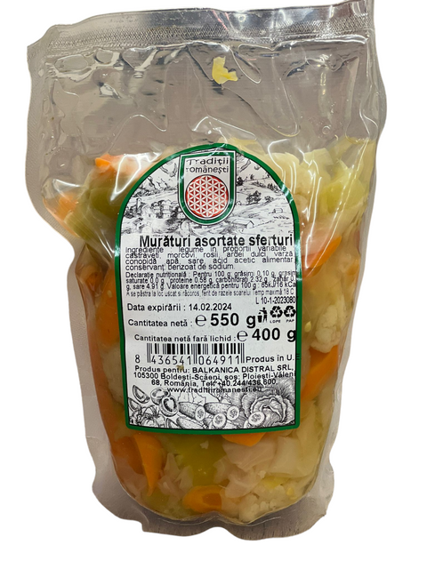 Assorted quartered pickles - Romanian traditions - 400g