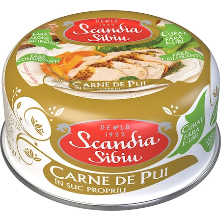 Carne de pui in suc propiu - Scandia - 300g