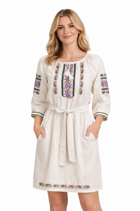 Rochie traditionala  - culoare mov