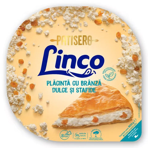 Placinta cu brânza dulce și stafide - Linco - 800g