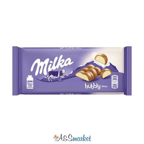 Ciocolată aerată albă - Milka - 95g
